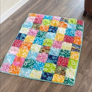 Handmade Hawaiian surfer  Colorful Patchwork baby Quilt